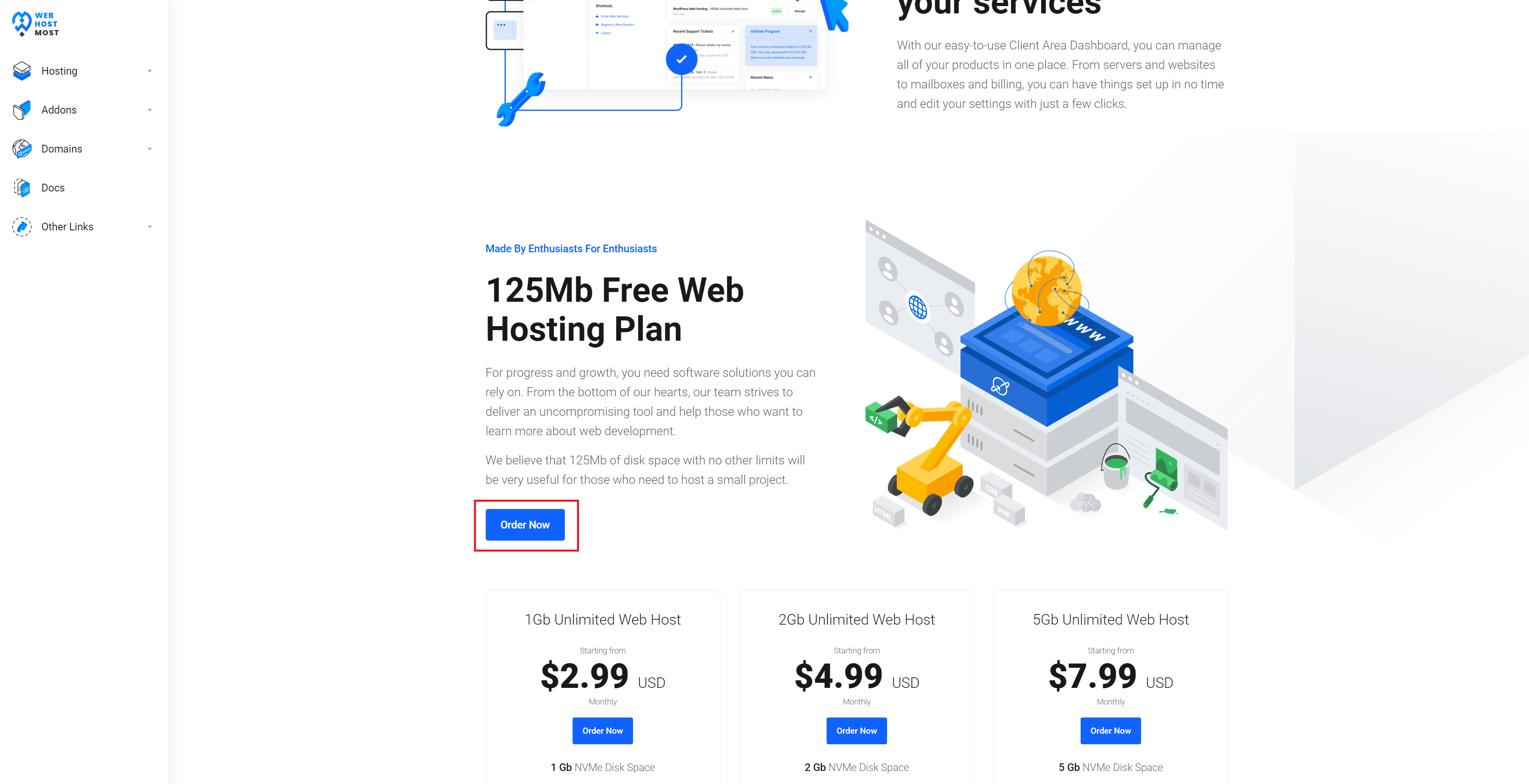 Web-Host Floder Share Link